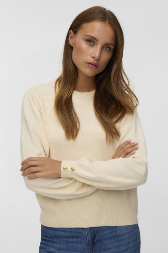 VMHOLLYKARIS LS O-NECK PULLOVER BOO 10331441 Birch